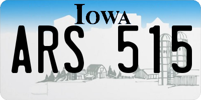 IA license plate ARS515
