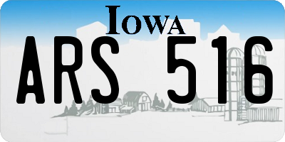 IA license plate ARS516