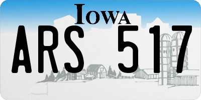 IA license plate ARS517