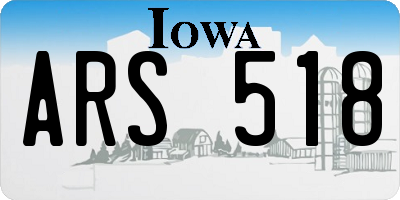 IA license plate ARS518