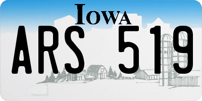 IA license plate ARS519