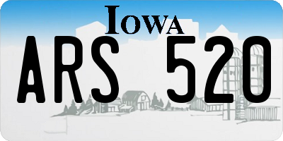 IA license plate ARS520