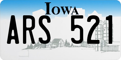 IA license plate ARS521