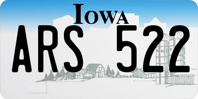 IA license plate ARS522