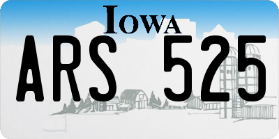 IA license plate ARS525