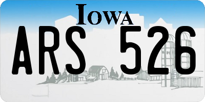 IA license plate ARS526