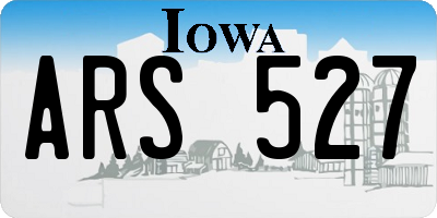 IA license plate ARS527