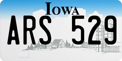 IA license plate ARS529