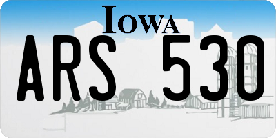 IA license plate ARS530