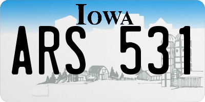 IA license plate ARS531