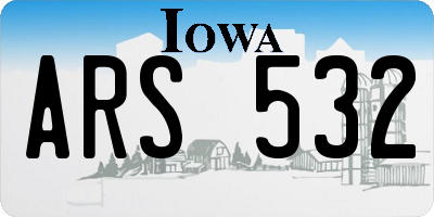 IA license plate ARS532