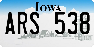 IA license plate ARS538