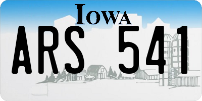 IA license plate ARS541