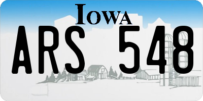 IA license plate ARS548