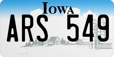 IA license plate ARS549