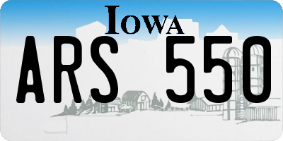 IA license plate ARS550