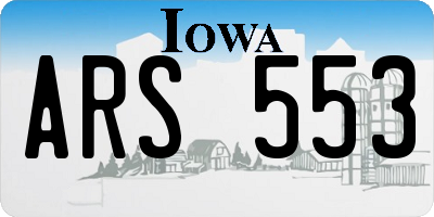 IA license plate ARS553