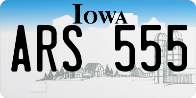 IA license plate ARS555