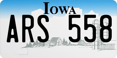 IA license plate ARS558