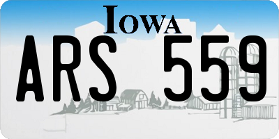 IA license plate ARS559