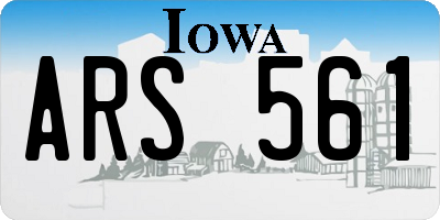 IA license plate ARS561