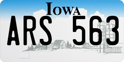 IA license plate ARS563