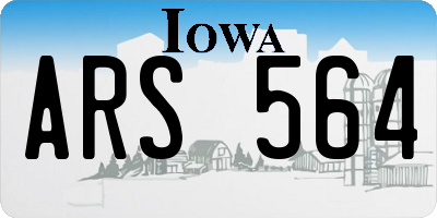 IA license plate ARS564