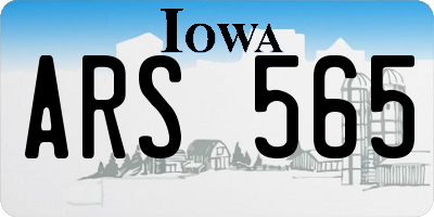 IA license plate ARS565