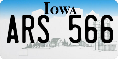 IA license plate ARS566