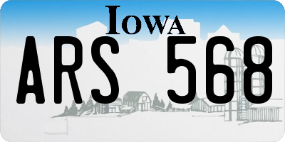 IA license plate ARS568