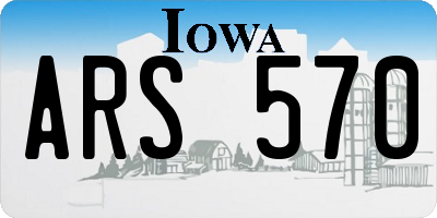 IA license plate ARS570
