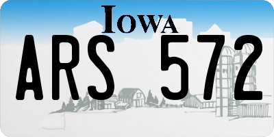 IA license plate ARS572