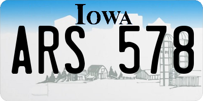 IA license plate ARS578