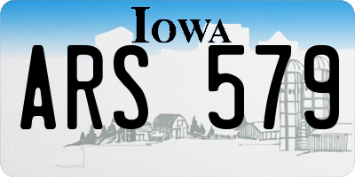 IA license plate ARS579