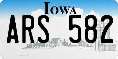 IA license plate ARS582