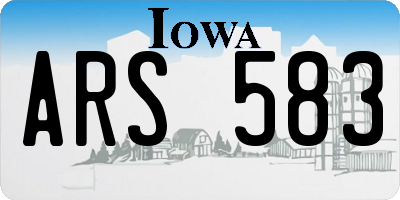 IA license plate ARS583