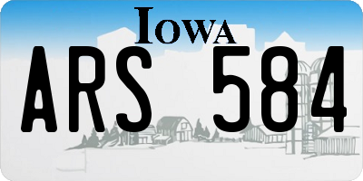 IA license plate ARS584