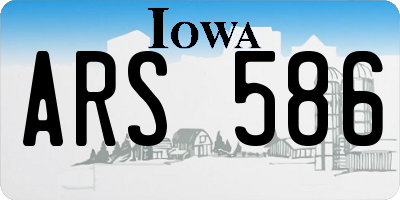 IA license plate ARS586