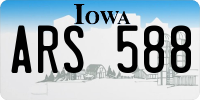 IA license plate ARS588