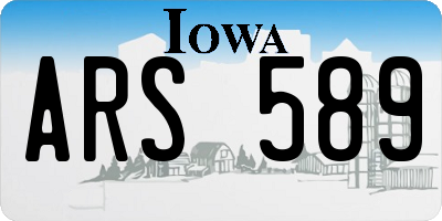 IA license plate ARS589