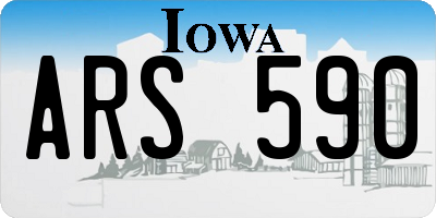 IA license plate ARS590