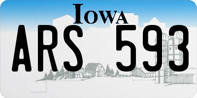 IA license plate ARS593