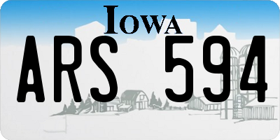 IA license plate ARS594