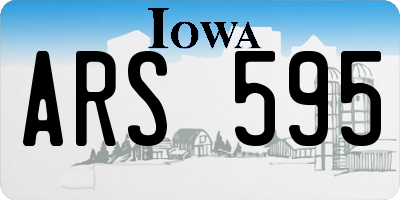 IA license plate ARS595