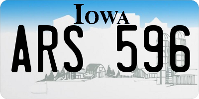 IA license plate ARS596