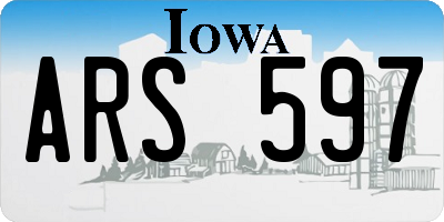 IA license plate ARS597