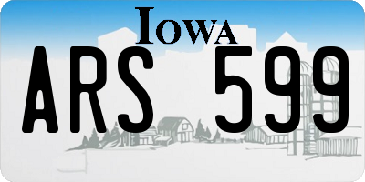 IA license plate ARS599