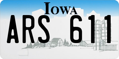 IA license plate ARS611