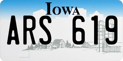 IA license plate ARS619