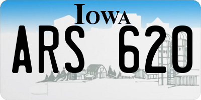 IA license plate ARS620